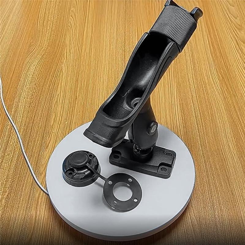 ABLZ-Adjustable Removable 360 Degree Fishing Rod Holder Rest Kayak Boat Support Tools Pole Bracket