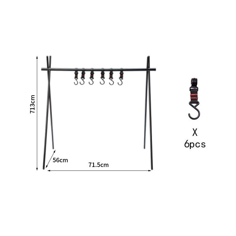 Aluminum Alloy Portable Folding Tripod Storage Rack for Outdoor Camping