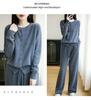 Women's Autumn 2025 Pure Wool Round Neck Cardigan - New Style Loose Knit Sweater