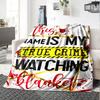 True Crime Watching Blanket Gift Personalized Blanket Customize Your Name Durable Comfort Suitable For Sofa Couch Office Bed Picnics For All Occasions