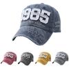 Old Ripped Baseball Cap Men's Summer Sunscreen Soft Top Hat Retro Letter Women's Face Small Cap