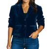 Women's Fashionable Casual Solid Color Retro Long-Sleeved Velvet Shirt Coat