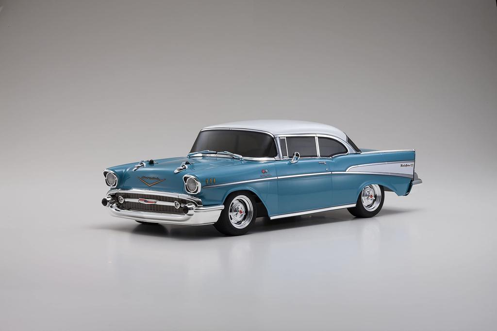 Kyosho EP FAZER 4WD Mk2 FZ02L Readyset 1957 Chevrolet Bel Air Coupe in Tropical Radio Part Number 34433T1 1/10 Turquoise, Controlled,