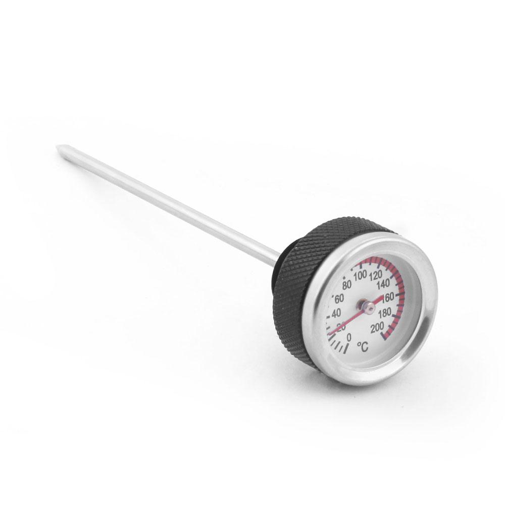 M20 x 2.5 Motorcycle Fuel Tank Caps With 35MM Oil Temperature Gauge 0-200℃ Pointers Thermometer Cap Cover With 117MM Probe