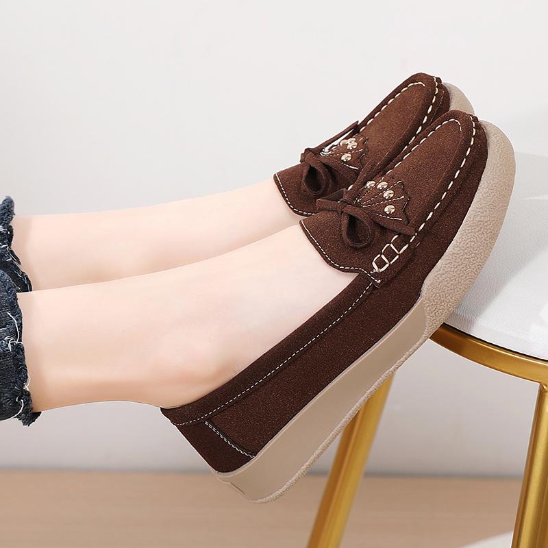 Femmes mocassins Penny mocassins décontracté blanc infirmière chaussures pois doux appartements noir conduite chaussures de marche pour les femmes