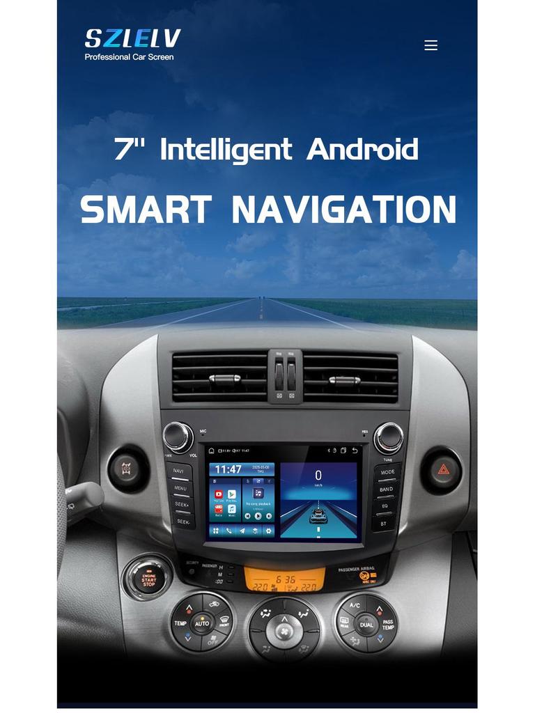 RAV4 Android HD Large Screen Navigation & Reversing Camera with Multimedia & Wireless Connectivity