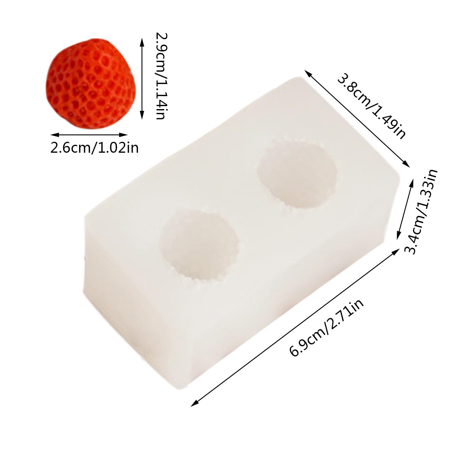 3D Christmas Strawberry Candle Mold DIY Aromatherapy Handmade Soy Wax Mould Kitchen Tools Cake Soap Silicone Mold Scented Candle