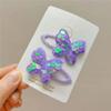 2PCS Cute Princess Sequin Fish Scale Butterfly Girls Hairpins Children Headwear Hairgrip Hair Clips Barrettes Hair Accessories