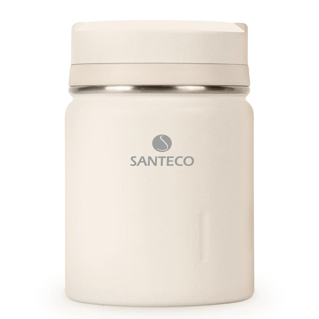 SANTECO Vacuum Insulated Soup Jar 500ml Wide Mouth Insulated Lunch Jar Insulated Lunch Box Spoon with Dedicated Bag Stylish Unisex Picnic Club Use