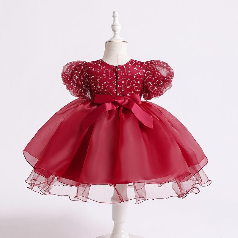 Baby-Blumenmädchenkleid, Geburtstag, Hochzeit, Festzug, Party, formelle Kleider, Abschlussballkleid