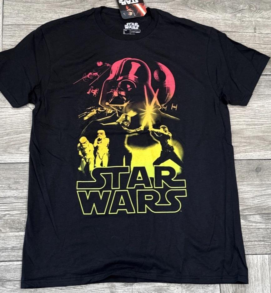 2016 Rasta Star Wars Darth Vader Luke Skywalker T-Shirt Licensed Tee Size Large 3XL