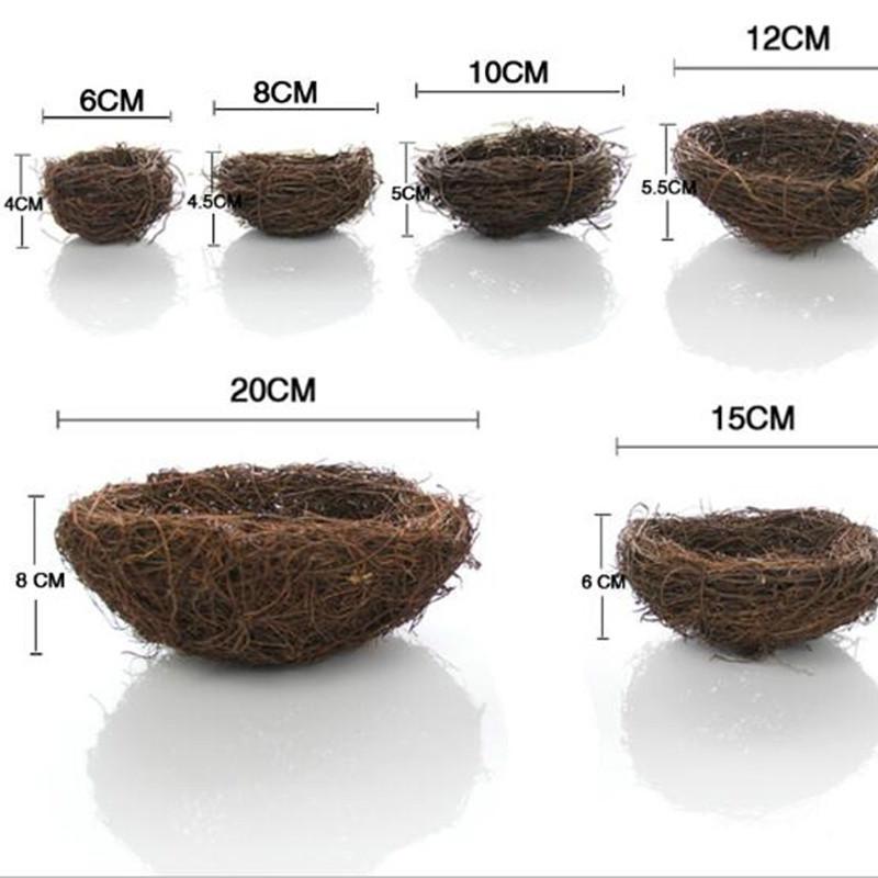 Nature 6/8/10/12/15/20cm Vintage Decoration Prop Bird Nest Bird Cage Creative for Optical Store Window Display Photography Props