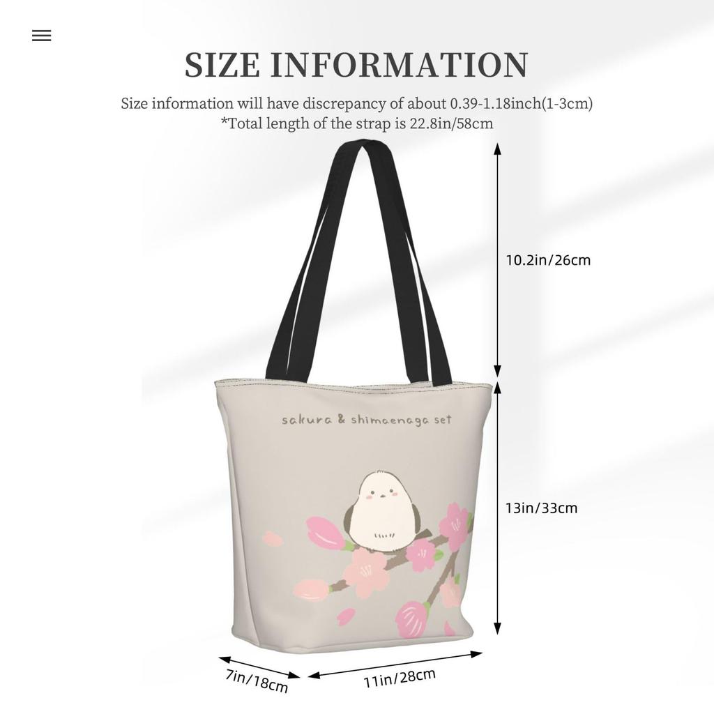FURONGA Koolmees Vogel Tote Bag voor Dames, Lichtgewicht, Grote Capaciteit, A5 Capaciteit, Populair, Stijlvol, Duurzaam, SchouderHandtas, Reizen,
