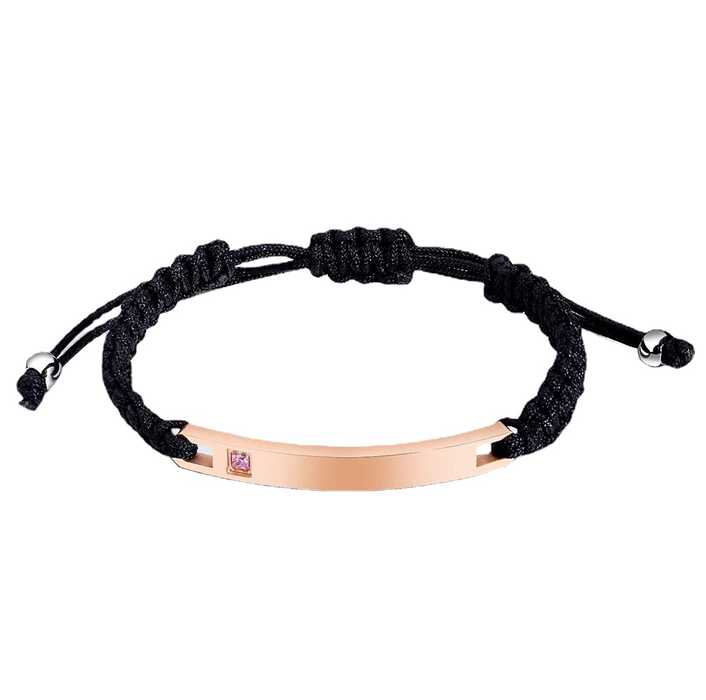 

Brama Bracelet Pink Gold Bracelet Pair Couple Bracelet Bangle Men Women Titanium 18K Adjustable Size Sold Individually Pink Women s (Women Gold)
