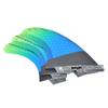 Fiberglas FCS2 Stylische blau-grüne Farbverlauf-Surfboard-Heckfinne Flexibles Surfzubehör