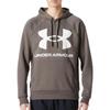 Under Armour FW22 Moletom Masculino com Capuz e Cordão de Ajuste Estampado com o Logotipo da Marca Manga Longa Marrom 1357093-176