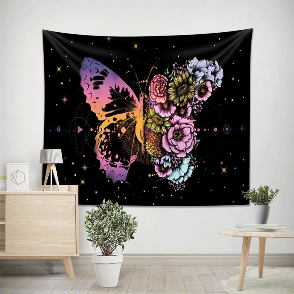 Butterfly Flower Wall Tapestry Wall Hanging For Bedroom Living Room College Dorm Decoration