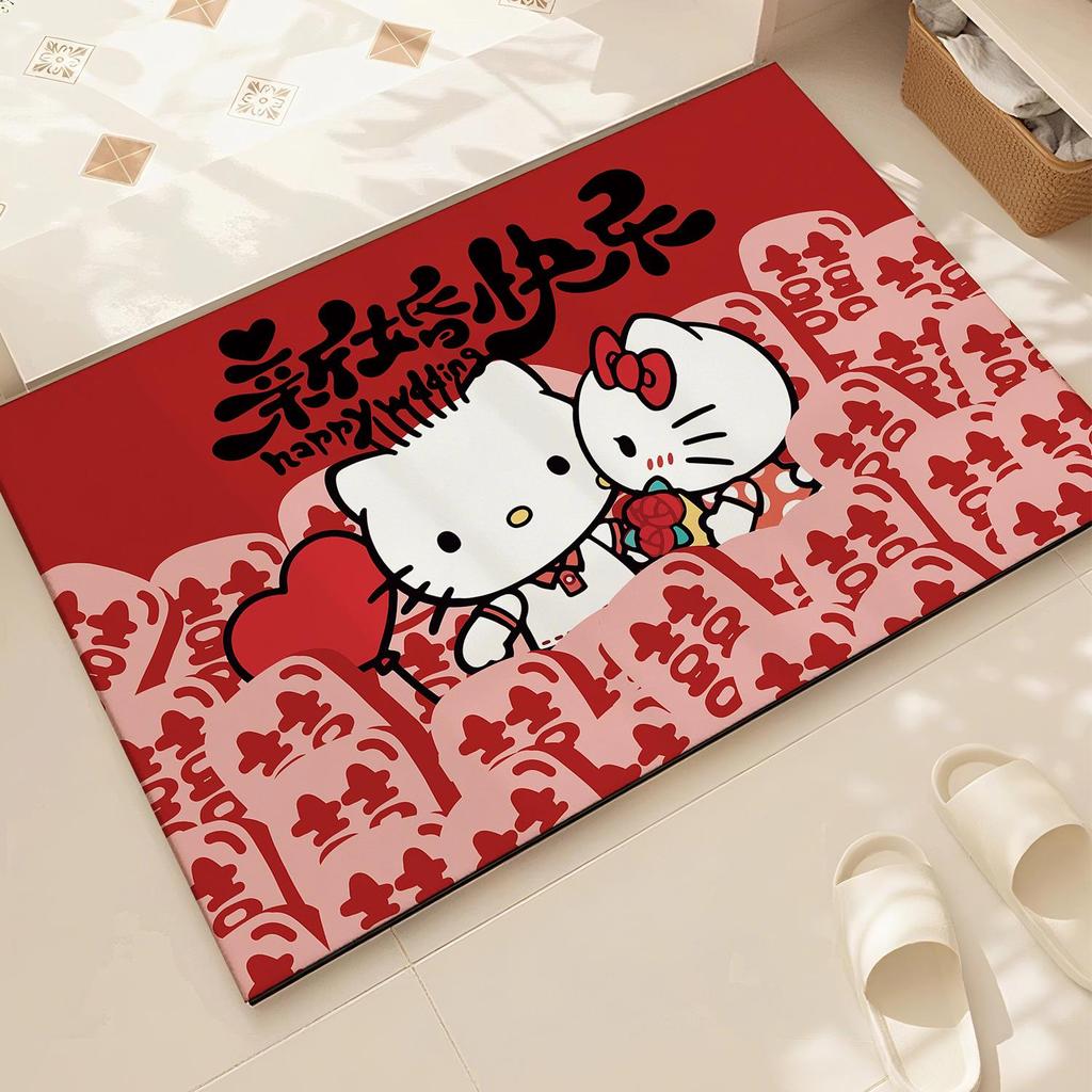 Red Diatomaceous Earth Bathroom & Entrance Mat - Water-Absorbent, Dirt & Wear Resistant