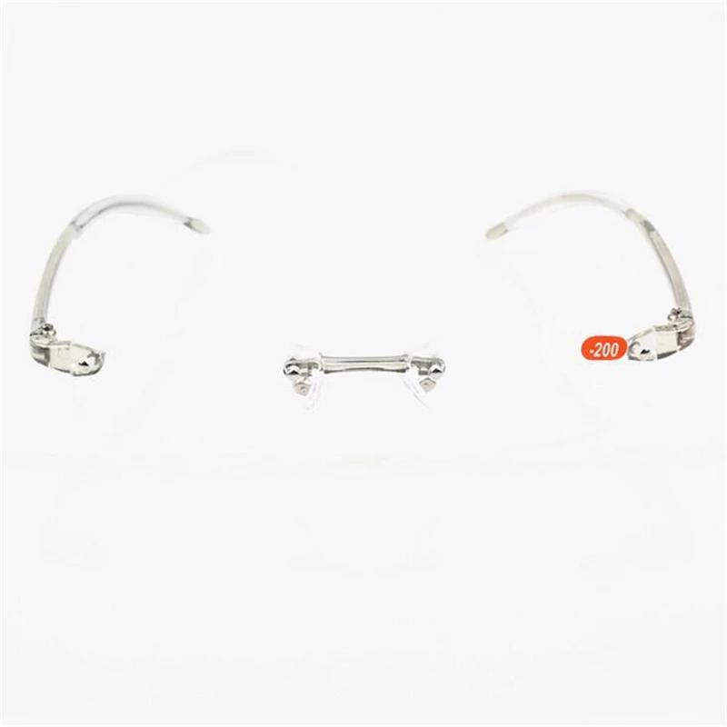 Acrylic Lens Rimless Finished Myopia Glasses Women Men  Ultra Thin Soft Frame Nearsighted Eyeglasses Unisex -1.0 To -4.0