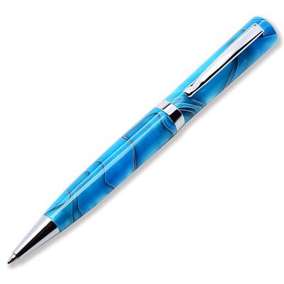 LACHIEVA LUX Luxury Writing Instrument Blue Acrylic Ballpoint Pen Gift Set A Luxurious Gift for Men and A Nice Pen Set for Women. Writing.