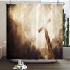The Cross of Jesus Christ Printed Shower Curtain for Bathroom Art Bath Curtain Polyester Fabric Home Decor Large size Wall Cloth