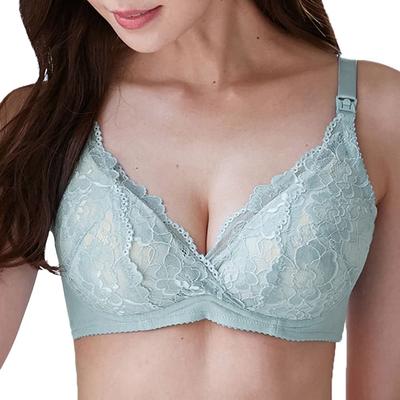 Maternity Nursing Supervised by a Midwifery Made with Fits with for and Fluffy Blue Lace [ANGELIEBE] Bra, Bra, Clinic, Moms, Soft, Gummies, Pre-