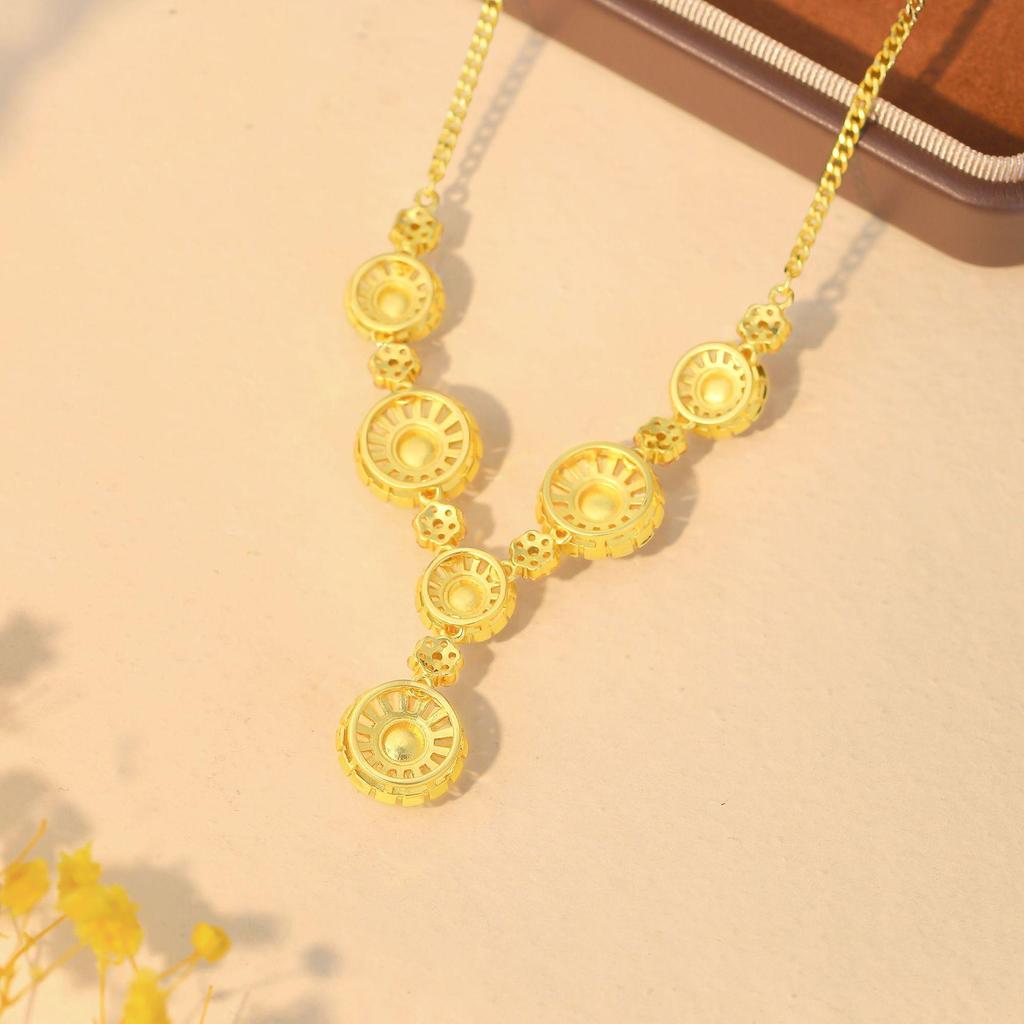 Eisgrüner Jadeit-Halskette: Modische Damen-High-End-Schlüsselbein-Kette