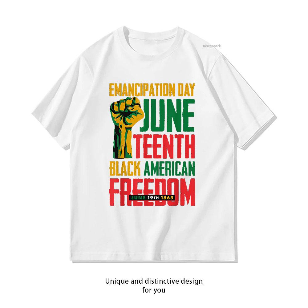 Juneteenth T shirt Women Juneteenth Shirts For Men Freedom Essential woman man Casual cotton printed t shirts summer shirt S