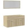 2 Piece Bathroom Furniture Set In Sonoma Oak Particle Board