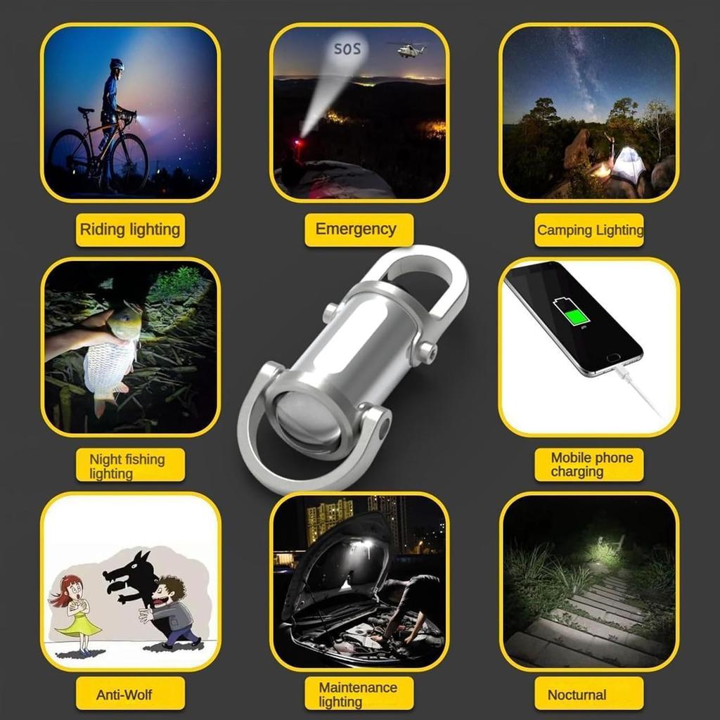 Lumilink Mini Torch, Pocket Sized Lumilinks Mini Torch, Waterproof Lumilink Mini Flashlight Keychain, Keychain Flashlight Rechargeable for Outdoor