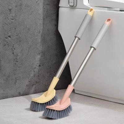 Wall-Mounted Long-Handle Soft Bristle Toilet Brush for Effective Cleaning