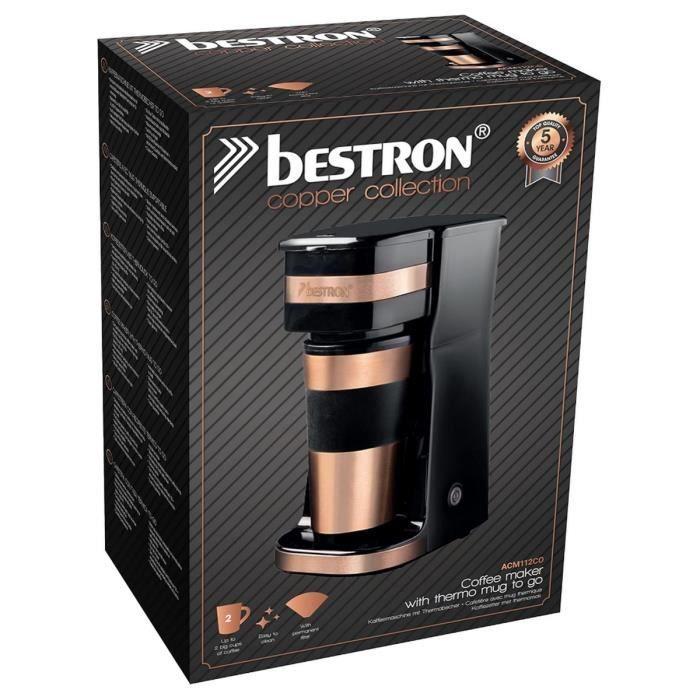 Cafetière isotherme - BESTRON - ACM112CO - 2 tasses - Cuivre - Compacte
