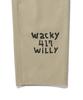 Wacky Willy Straight Graphic Denim Pants Beige