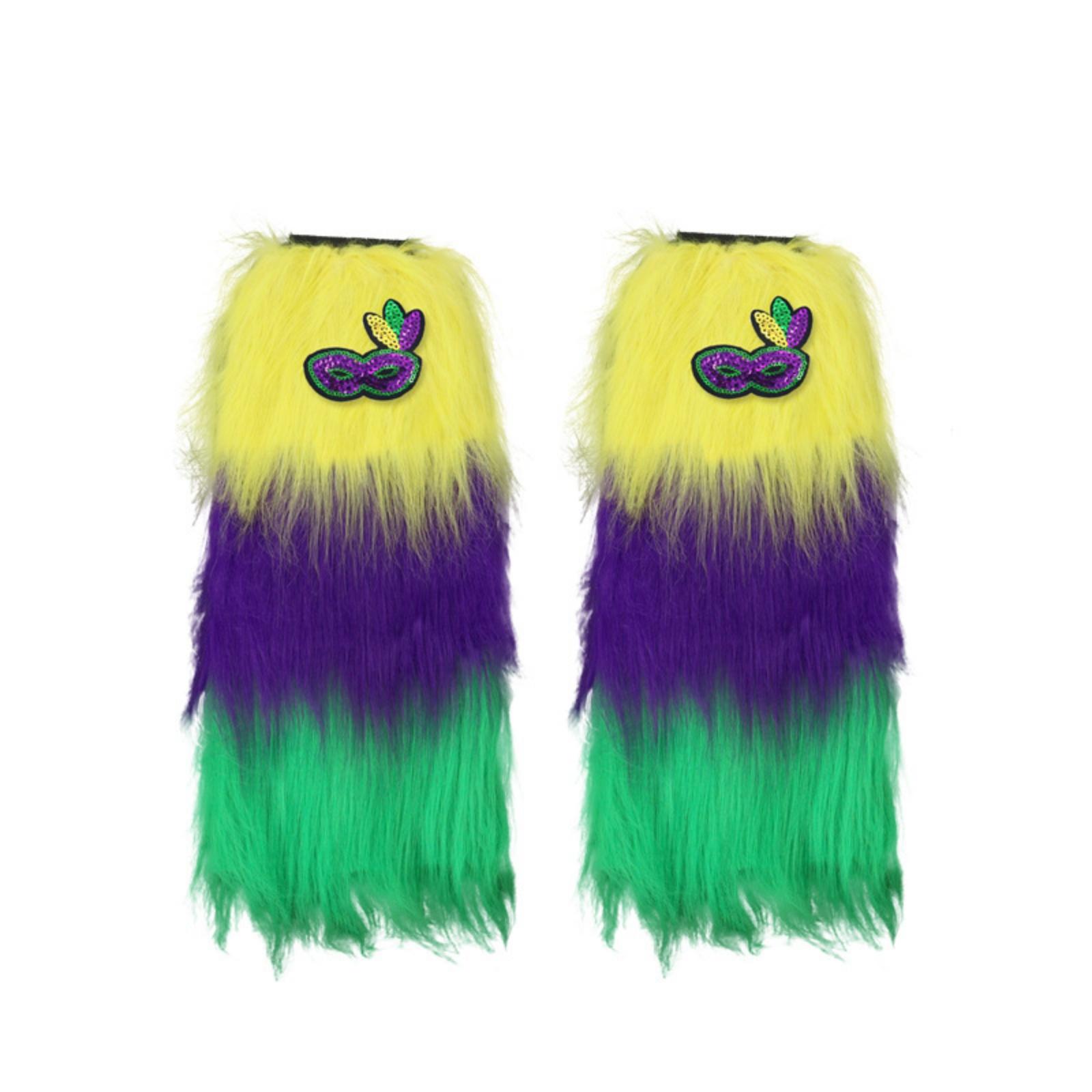 

Carnival Ball Fashion Three-color Plush Leg Warmers, Evening Dress-up Performance Costumes One Size