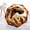 1 szt. Automatyczny Składany Parasol - Wzór Tyranozaur Rex, Przenośna i Składana Konstrukcja z 8 Żebrami, Prezenty Świąteczne i Urodzinowe