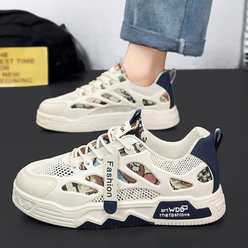 2024 New Men's Shoes Trendy Versatile Breathable Sports Running Shoes Male Casual Platform Shoe Outdoor Tennis Training Sneakers