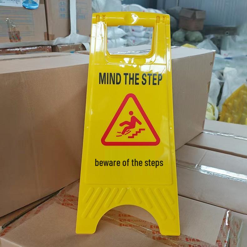 Yellow Plastic A-Frame Wet Floor Safety Sign