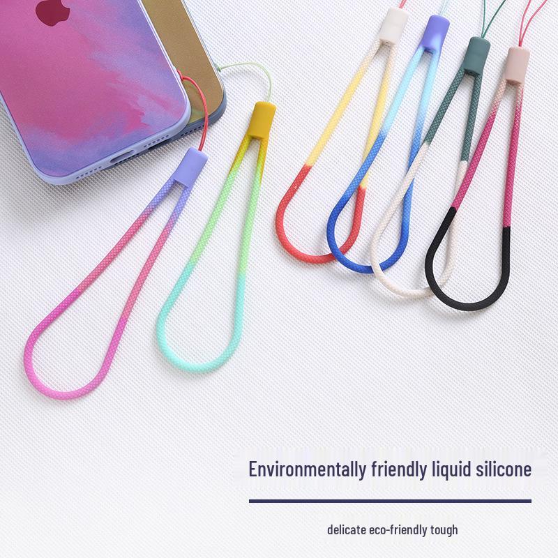 רצועת יד מסיליקון קשת בענן עם טבעת אצבע למניעת נפילה