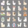 50 Adorable Cartoon Alpaca Stickers for Suitcases, Scooters, Refrigerators, and Notebooks