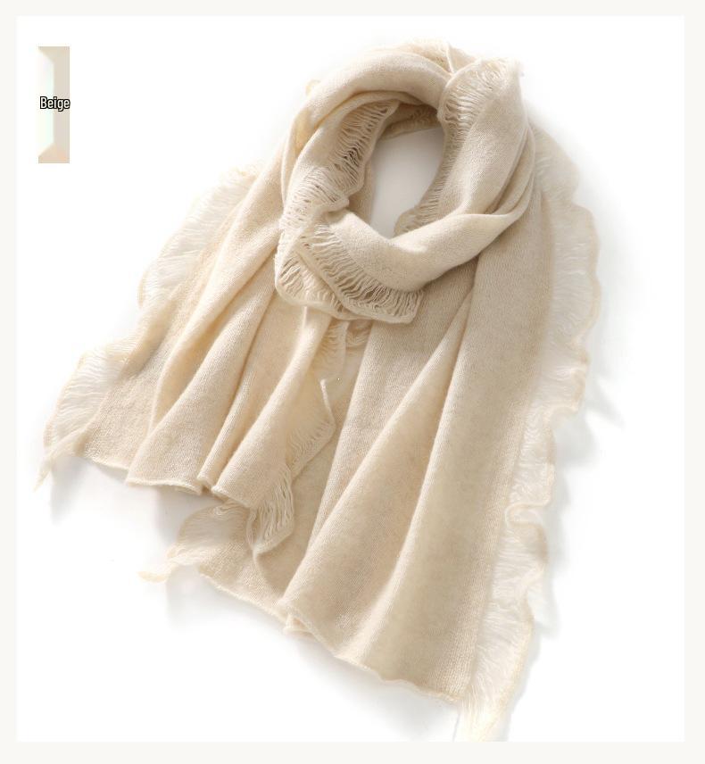 Stylish Cashmere Tassel Scarf for Women – Soft, Warm, and Artistic for Autumn/Winter