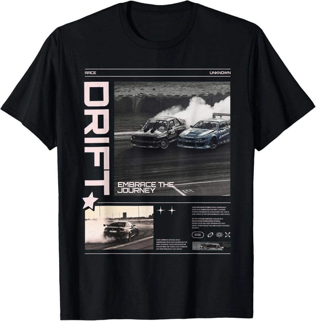 Fantastica T-shirt Giapponese JDM Tokyo Giappone Auto da Corsa Drift Retro Vintage