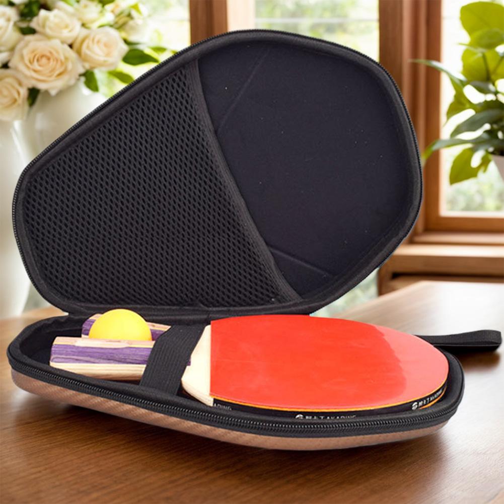 Hard Shell Table Tennis Paddle Storage Bag Pingpong Paddle Storage Bag Table Tennis Racket Bag for 2 Paddles & Multiple Balls