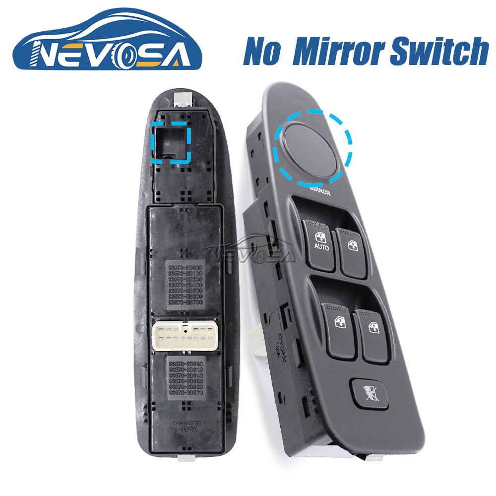NEVOSA 93570-2D100CA 93570-2D100 Front Left Power Window Control Switch Mirror Button For Hyundai Elantra 2.0L 2001 2002 2006