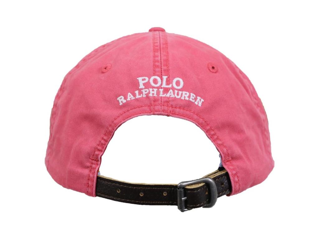 (Polo Ralph Lauren) Men's and Women's One Point Multicolor Pony Embroidered Cap Signature Pony Hat 01080272 NANTKT RED [Used]