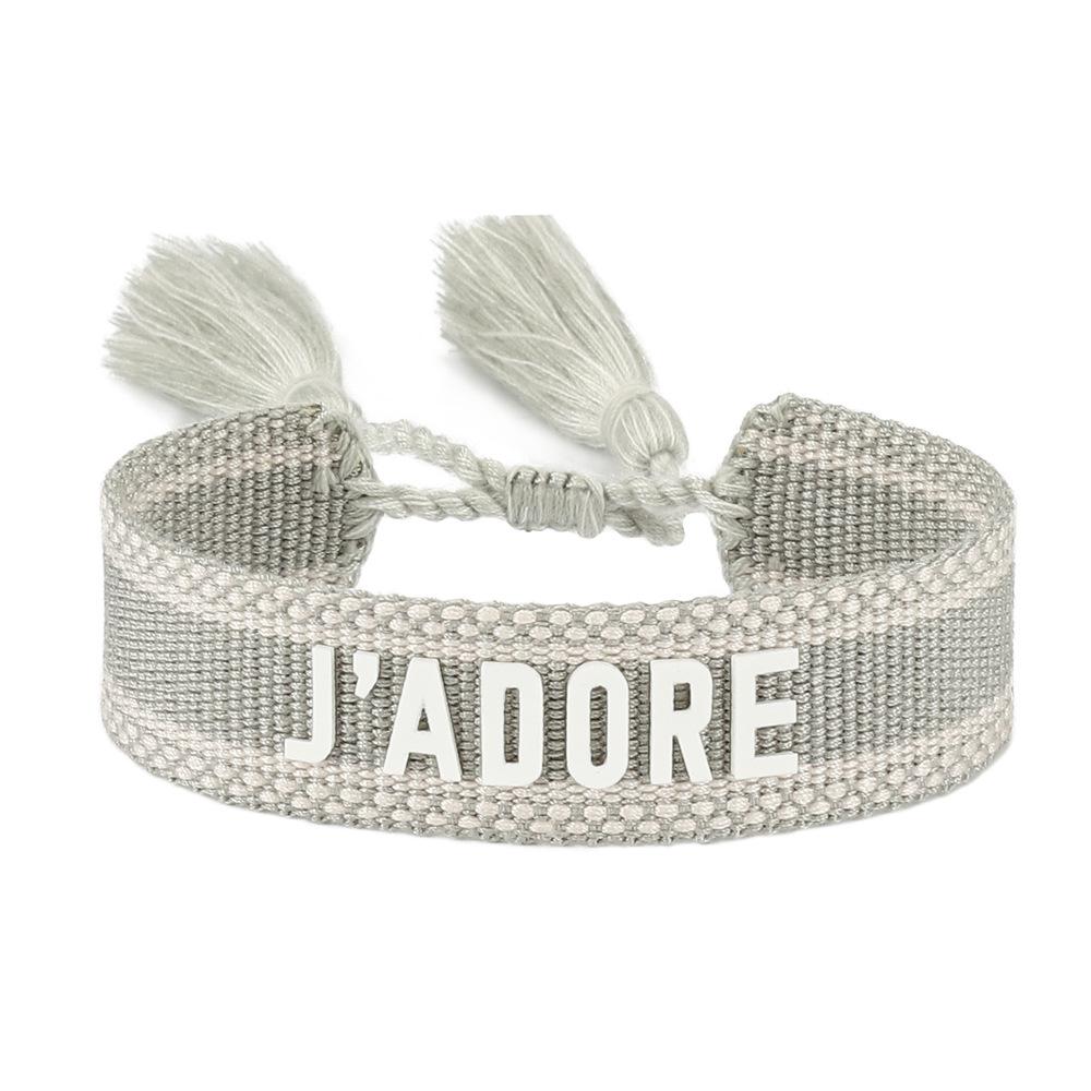 Silicone Letter Woven Bracelet: Women's Handmade Tassel Bracelet Gift
