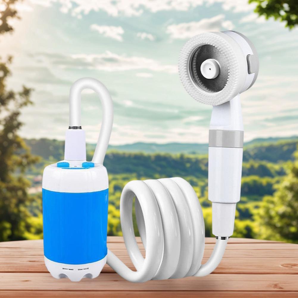 Portable Camping Shower Outdoor Shower Sprayer Rechargeable Electric Shower Pump for Camping Car Washing Gardening Pet Cleaning