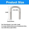 M6 M8 M10 304 Stainless Steel Right Angle U-Shaped Square Clamp U-Shaped Screw U Bolt Fixing Clamp Bolt Pipe Clamps L:50-200mm