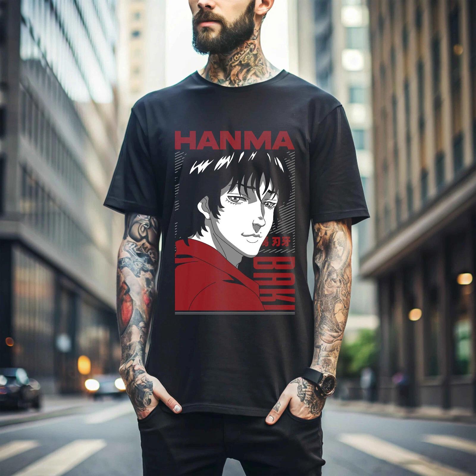 

100% хлопок ТОПЫ УНИСЕКС ФУТБОЛКИ МУЖСКИЕ ЖЕНСКИЕ Футболка Baki the Grappler Баки Ханма Манга Юдзиро Ханма Баки Аниме Подарок Размер 335 2XL чёрный