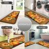 1Pcs Anti Fatigue Kitchen Rugs Autumn Pumpkin Print Waterproof Non-Slip Thick Cushioned Kitchen Mat Heavy Duty Comfort Standing Mat for Kitchen