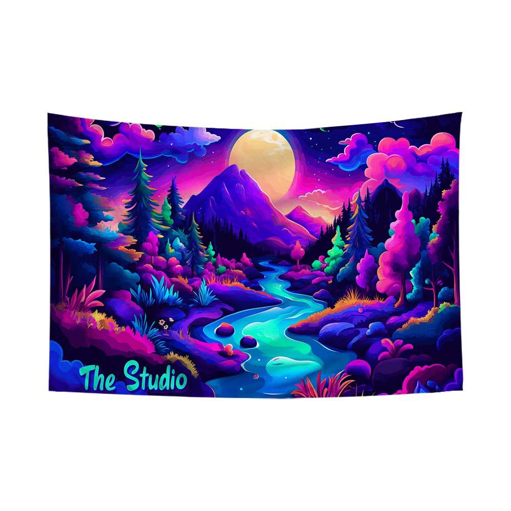 Fluorescent Festival Atmosphere Wall Hanging - Artistic Decoration Cloth